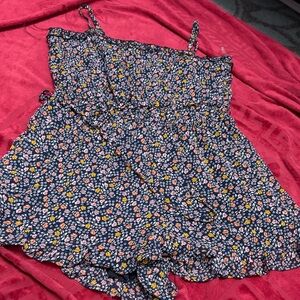 Trixxi Navy Floral Romper